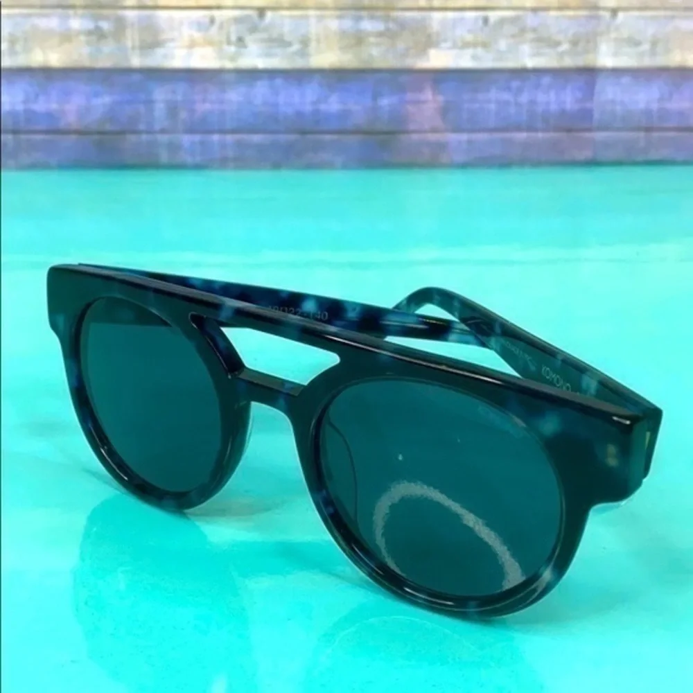 New Women’s KOMONO Black & Blue Sunglasses tortoise